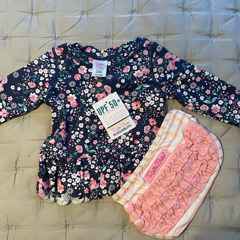 Ruffle Butts 12-18 Month girls Swim Suit